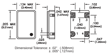 Connor Winfield 7115,7125,7135表面貼裝晶振5V Connor Winfield 7115,7125,7135表面貼裝晶振5V